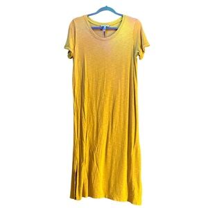 Jessica Simpson Yellow Midi Bodycon Dress - Size Medium